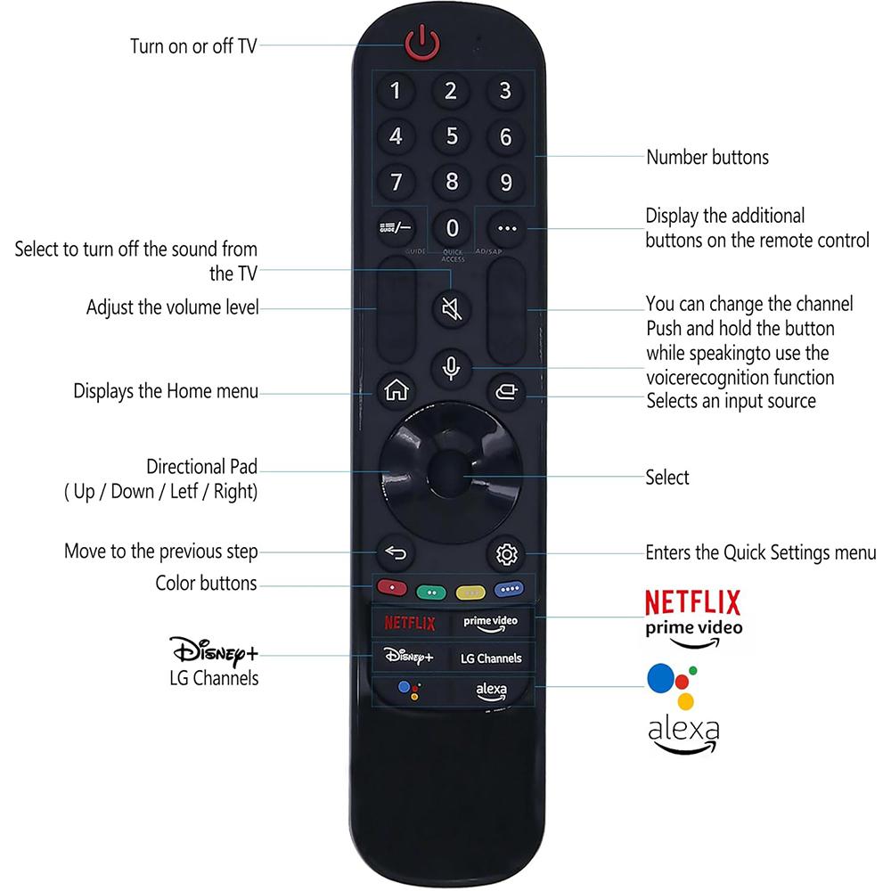 Akb76039902 Mr22Ga Replacement Magic Remote Control For Lg 4K 8K Smart Tv