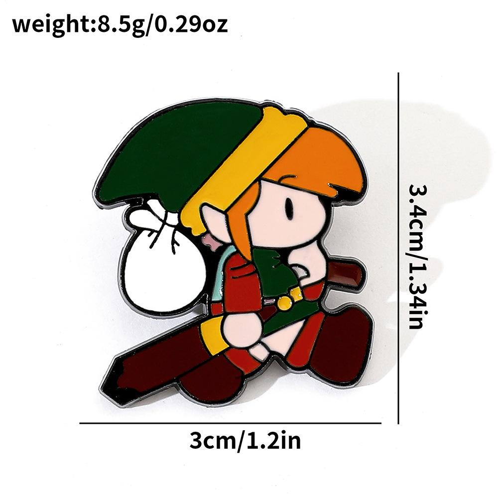 Cartoon Personality Game The Legend of Zelda Characters Metal Badges Link Alloy Oil Drip Brooch