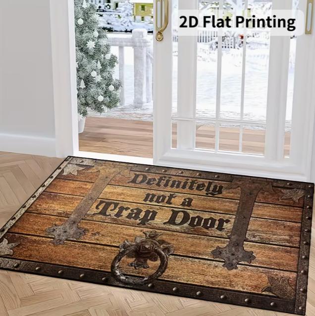 

2D Visual Illusion Carpet Endless Abyss Stone Trap Entry Floor Mat Retro Country Carpet for Laundry Bedroom and Corridor Carpets 40cm x 60cm