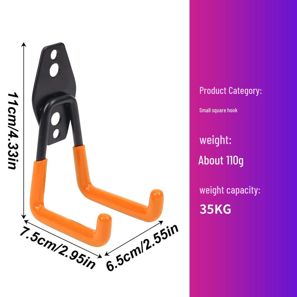 Garage Wall Mount Hooks for Tools, Bicycles, Skateboards, Ladders, and More