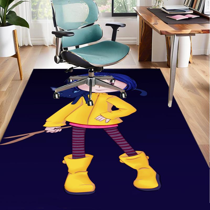 Moonlit Mystery Cora-line Office Rug Chair Mat, Game Carpet, Suitable for Front Door, Bedroom, Living Room, Desk, Holiday Gift
