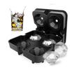 4 Cavity Diamond Shape 3D Ice Cube Mold Black Silicone Chocolate Candy Cake Baking Mold Kitchen Tool Reusable Non Stick Easy