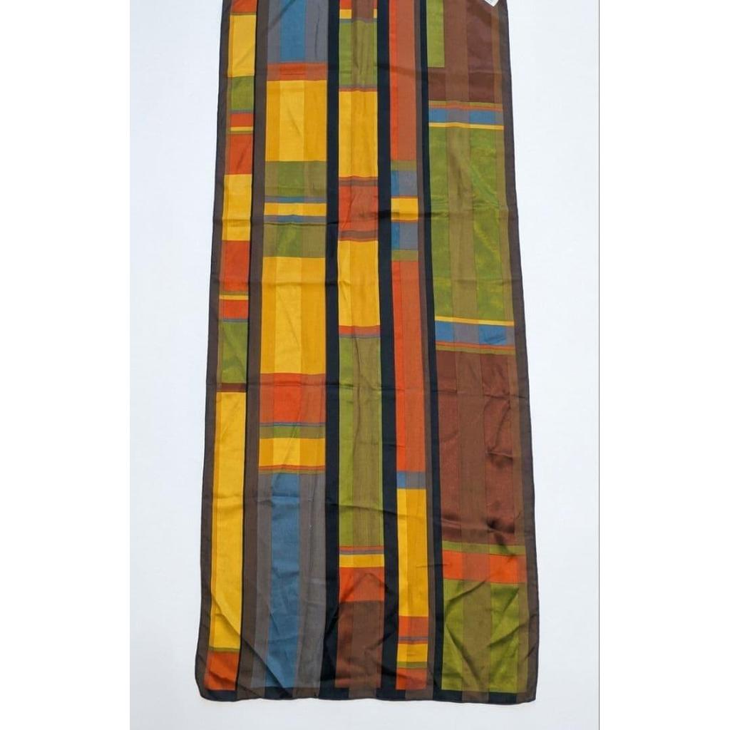 Used YSL Yves Saint Laurent Stole 100% Silk Unisex Large Size