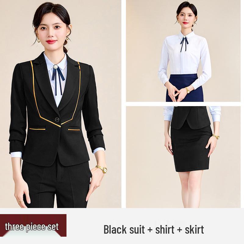 Spring 2024 Women's Professional Suit: Elegant Work Uniform for Jewelry Stores & Beauty Salons