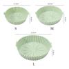 Air Fryer Silicone Pot Basket Tray 17/20/23cm Round Square Airfryer Reusable Silicone Air Fryer Liners Food Safe Non Stick