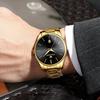 Fengzun Ultra-Thin Black Quartz Mesh Strap Waterproof Men's Watch