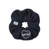 Heart Logo Knit Scrunchie Navy