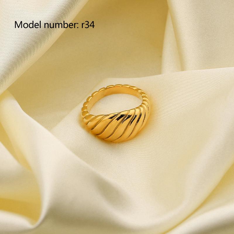 2024 New Fashion Gold Color Snake Rings For Women Vintage Zircon Pearl Geometric Hollow Ring Retro Wedding Party Jewelry