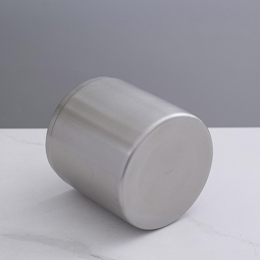 Stainless Steel Trash Can Small Countertop Trash Can 1.5L Trash Bin With/Without Swing Lid Tabletop Waste Bin for Office