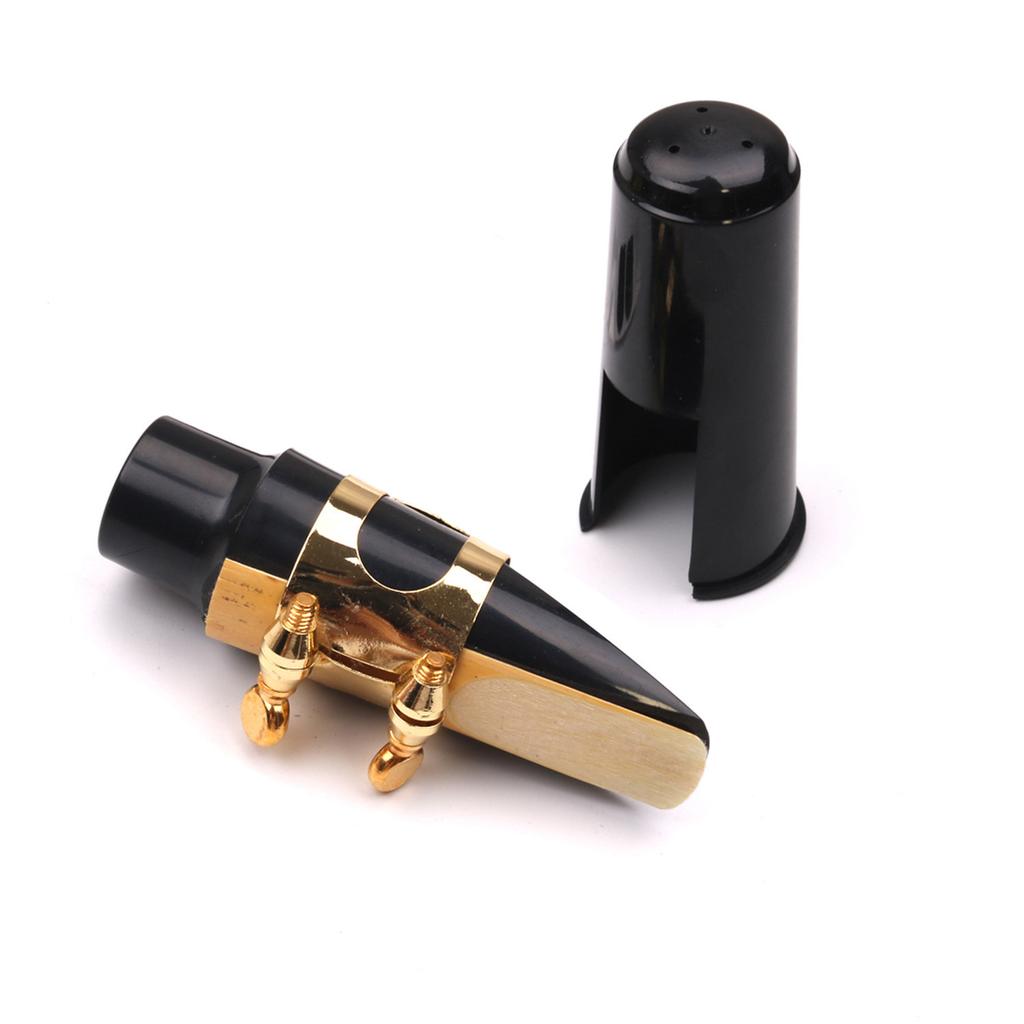 Clarinet, Black Saxophone Mouthpieces  Alto, Soprano, Tenor  Saxophone Mouthpieces with Caps Clamp-On Reeds