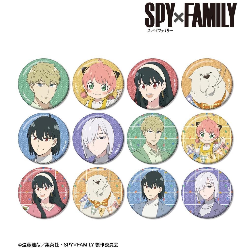 SPY x FAMILY Original Holiday Party Trading Glitter Box of 12 Ver. Badges,