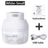 Mini Food Processor USB Charging Powerful Motor Ginger Masher Chili Meat Blender Mincer Kitchen Food Mixer Tools 100/250ml