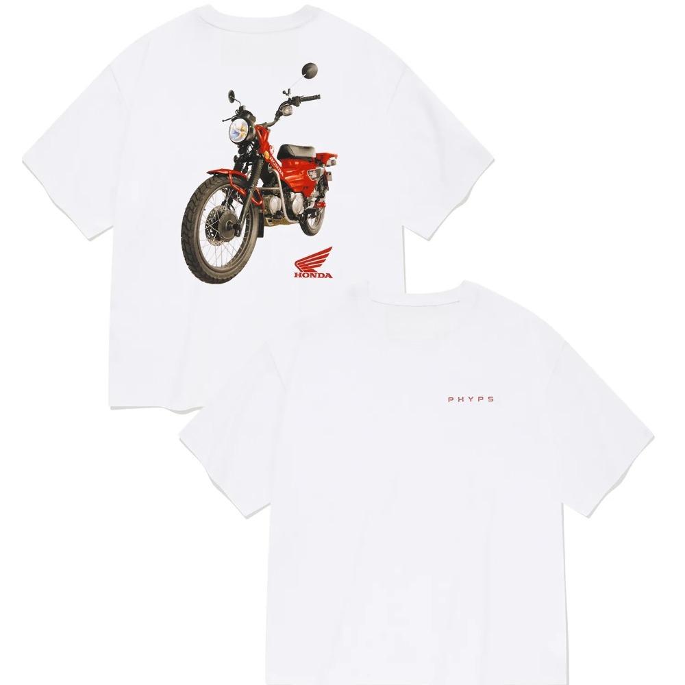 Honda Mens and Womens Tshirt Summer New Tee Honda MONKEY 125 Racing Shortsleeved Spring Autumn Motorcycle Cycling Top