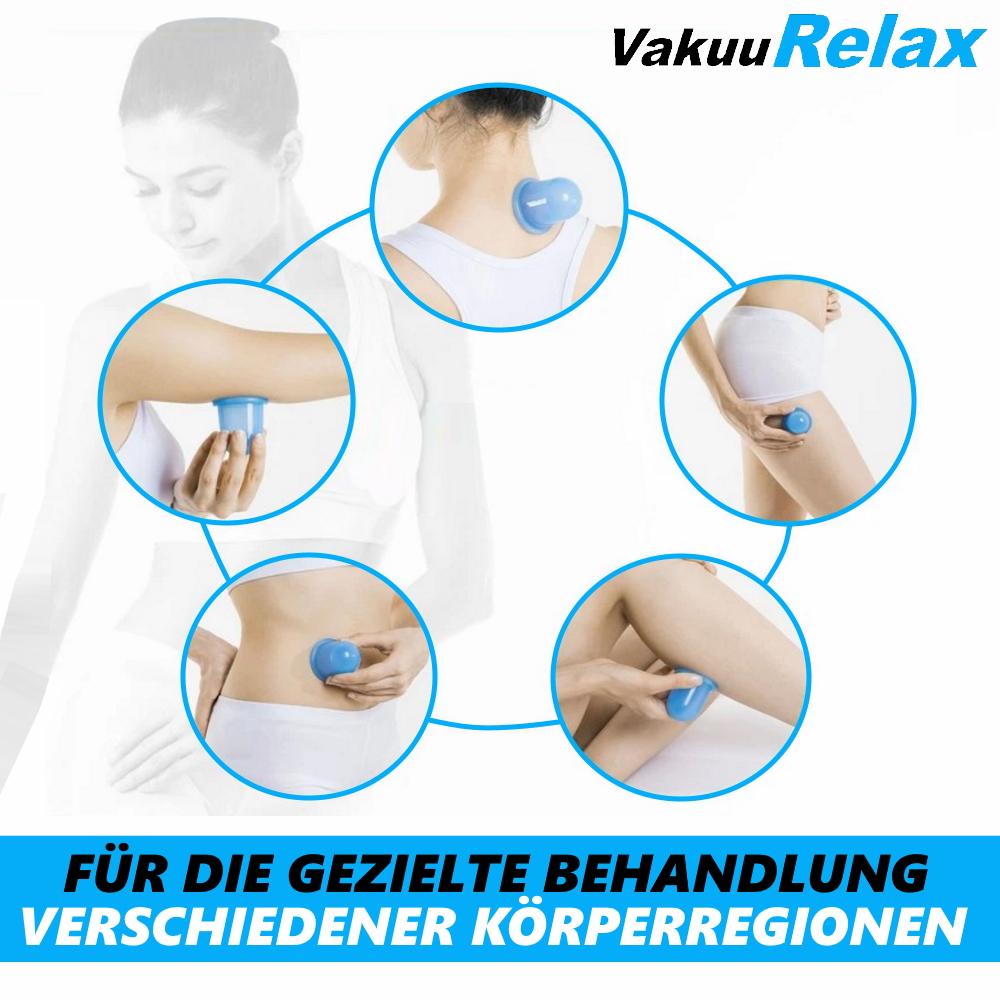 VakuuRelax Silikon Schröpfgläser Set Schröpfen Saugglocken Vakuum Massage [2er]