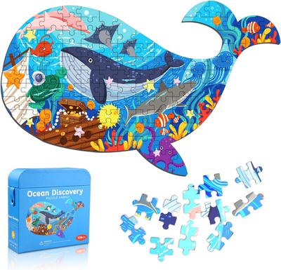 Hahowa Unique Animal Puzzle Children Jigsaw Puzzle Toy With Paper Gift Box Montesorri Education Games Toys Gifts For Kids Child