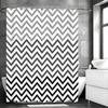 Black Gradient Wave Line Geometric Modern Minimalist Shower Curtain, Bathroom Decorative Shower Curtain, Waterproof Shower Curta