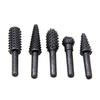 5-Piece Black Woodworking Spearhead Rotary File Electric Grinding Head Tool Set (Diy Grinding Tool Accessory Set)