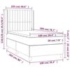 3131572 vidaXL Lit à sommier tapissier avec matelas Marron foncé 100x200 cm