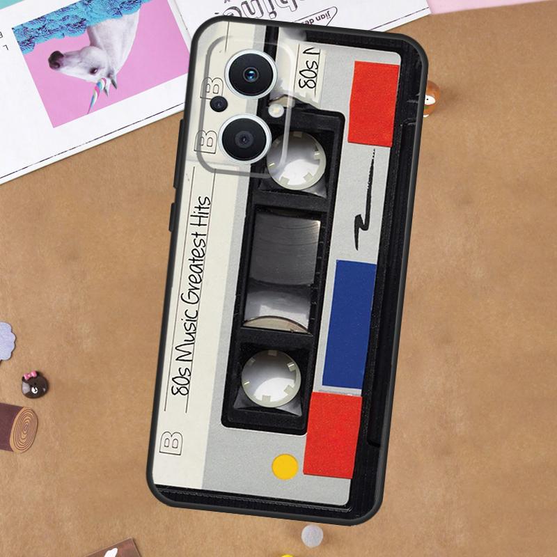 

90s Retro Cassette Tape Case For OPPO Reno 2Z 4Z 5Z 8T 3 4 5 6 7 8 Lite OPPO Find X2 X3 X5 X6 Pro Lite Neo Cover OPPO Find X2 Lite