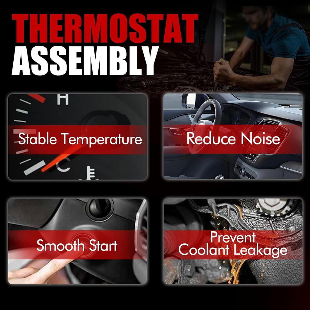 MITZONE Upgraded Aluminum Coolant Housing Water Outlet Compatible With 2011- Chevy Cruze Sonic Trax Volt Buick Encore 1.4L Replace 25193922 902-846