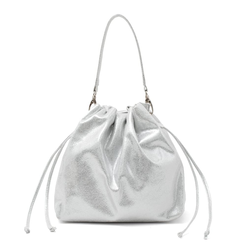 VITAFELICE Metallic 2-Way Shoulder Bag for Women (inb-10059p) (Silver)