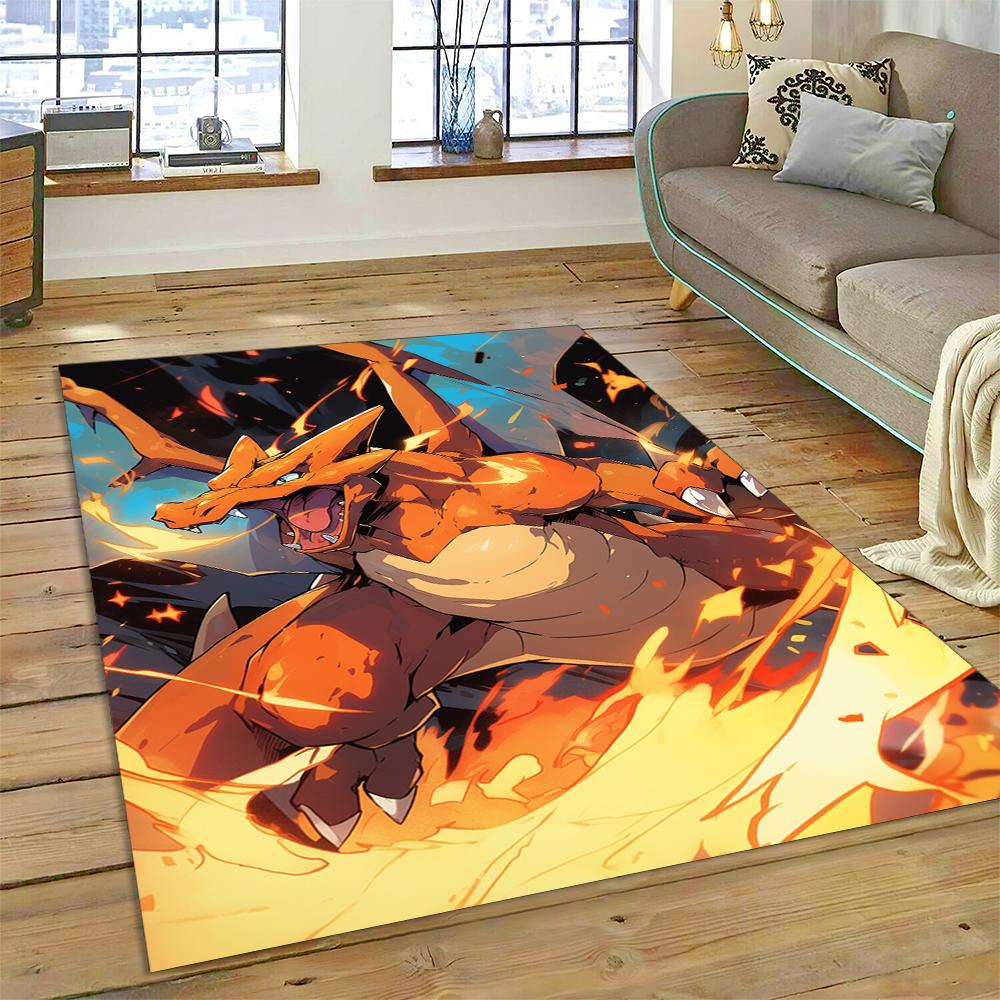 27 Stili Charizard Charmander Pokemon di Fuoco Cartone Animato Dracaufeu Tappeto per Camera da Letto Soggiorno Casa Decorazione Divano, Tappetino