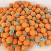 2 Stück Cartoon Wolle Niedlich Frucht Orange Kaki Handgestrickt Erdbeere Wolle Häkeln Gestrickte Früchte Anhänger DIY Schlüsselanhänger Geschenk