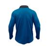 Men Long Sleeve Polo Shirt with Contrast Color Collar Casual Pocket Top