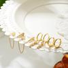 3pair Stainless Steel Cartilage Piercing Earrings Set for Women Delicate Zircon Chain Pendant Hoops Huggie Ear Buckle Jewelry