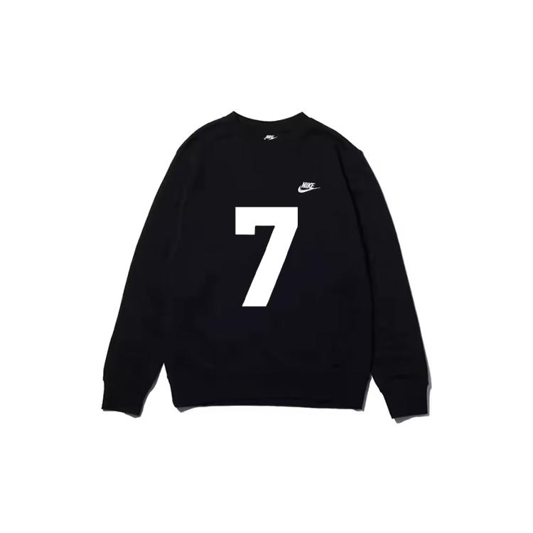

Nike Американский стиль однотонный теплый с надписью круглый вырез спортивный с длинным рукавом повседневный свитшот унисекс свитшот черный BV2667-010(TEAM702-KING-7) S
