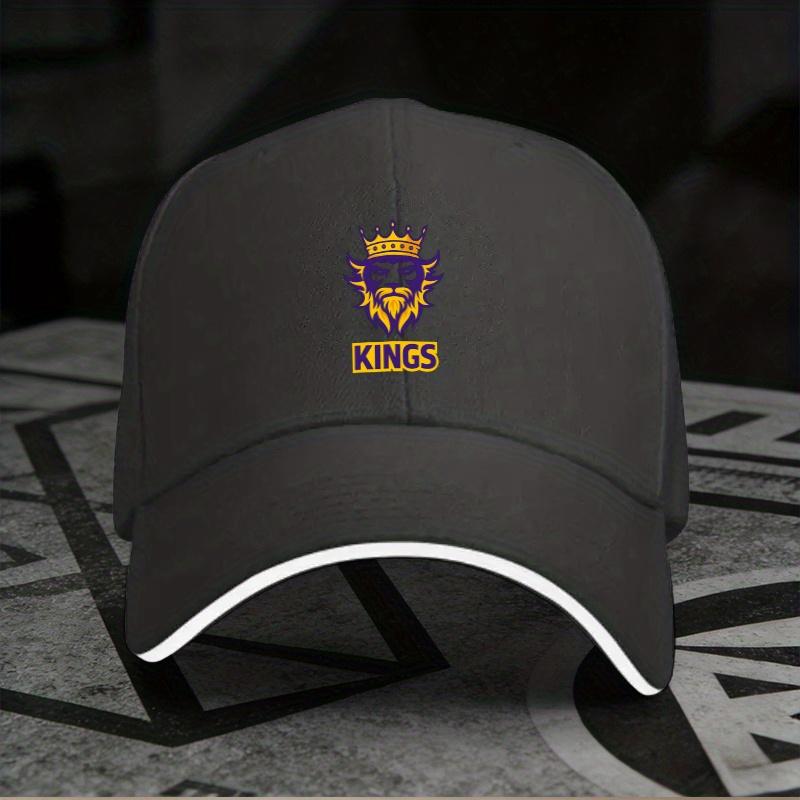 New 1pc, Adjustable Sandwich Baseball Cap About "KINGS", Lightweight Printed Women'S Hat, "King" Men'S Trendy Hat, Ideal Gift Fo