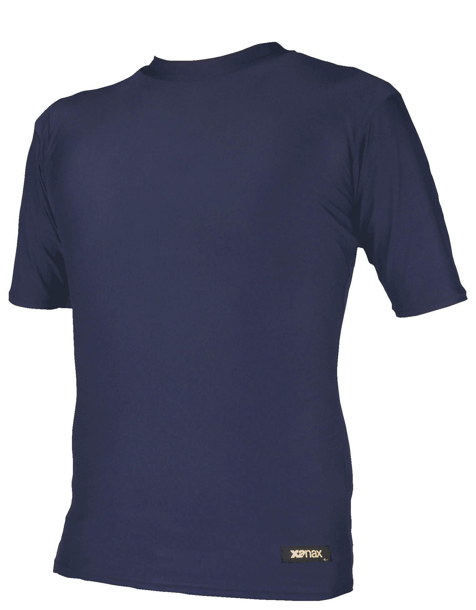 

XANAX Baseball Undershirt Middle Neck Short Sleeve Navy M Made in Japan BUS-304 D.