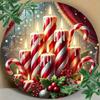 Christmas Wall Art Metal Decor Festive Candle Holly Snowflakes Holiday Home Decor Durable Metal Sign