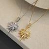 Nouveau Collier Pendentif Étoile à Huit Branches Zircon Personnalité Créative pour Femmes Accessoires de Mode Polyvalent Zircon Cadeau