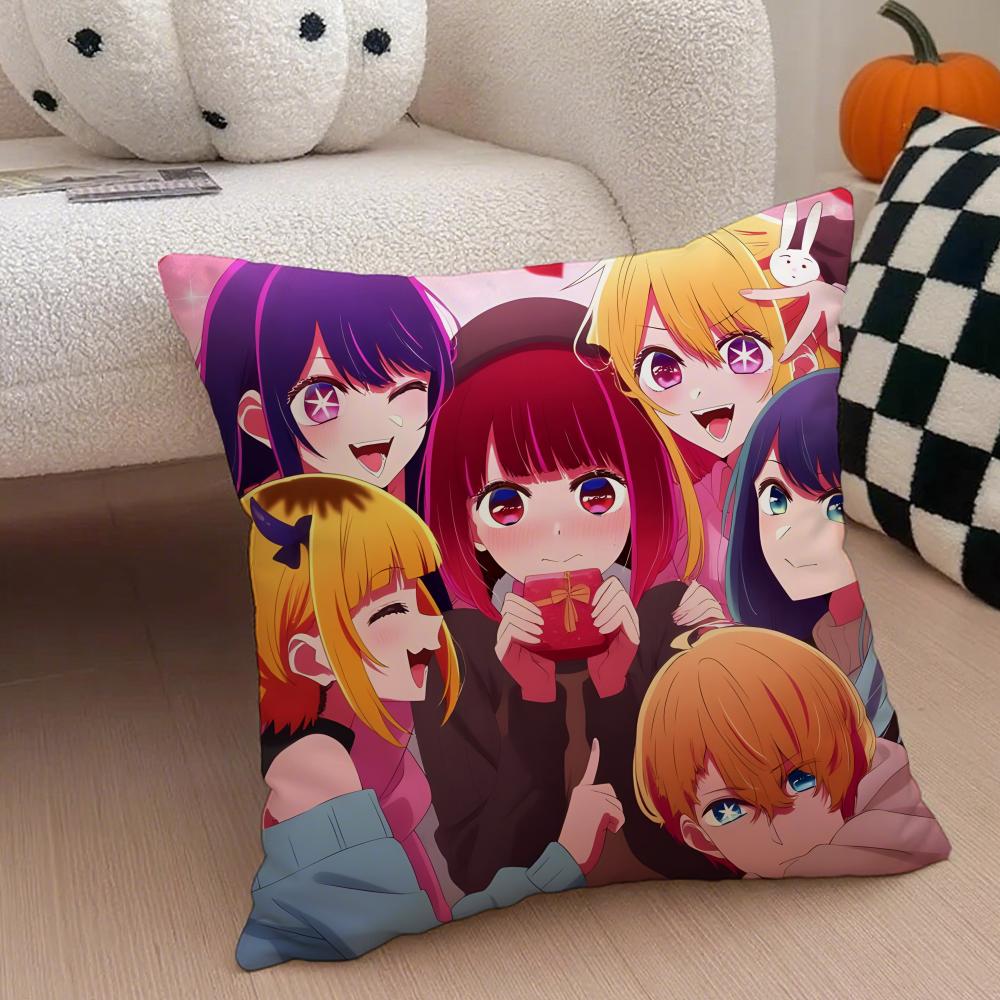 

OOshi no Ko Cushion Cover Throw Pillow Cover Hidden Button Durable Polyester Chair Cushion 30X30cm