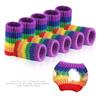 10pcs New Arrival Rainbow Finger Guards - Breathable Nylon Protective Sleeves for Sports, Basketball, Badminton