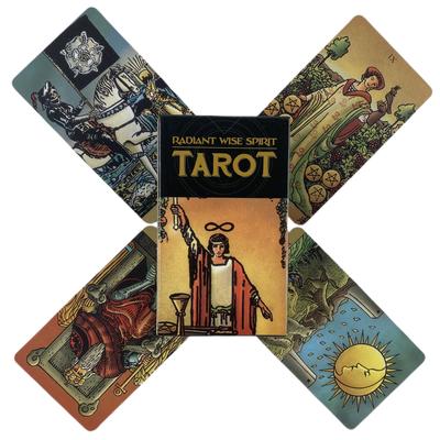Baralho de Tarot Espírito Sábio Radiante Jogo de Mesa para Festa de Lazer Prophecy Oracle Cards de Alta Qualidade para Adivinhação Com Guia em PDF