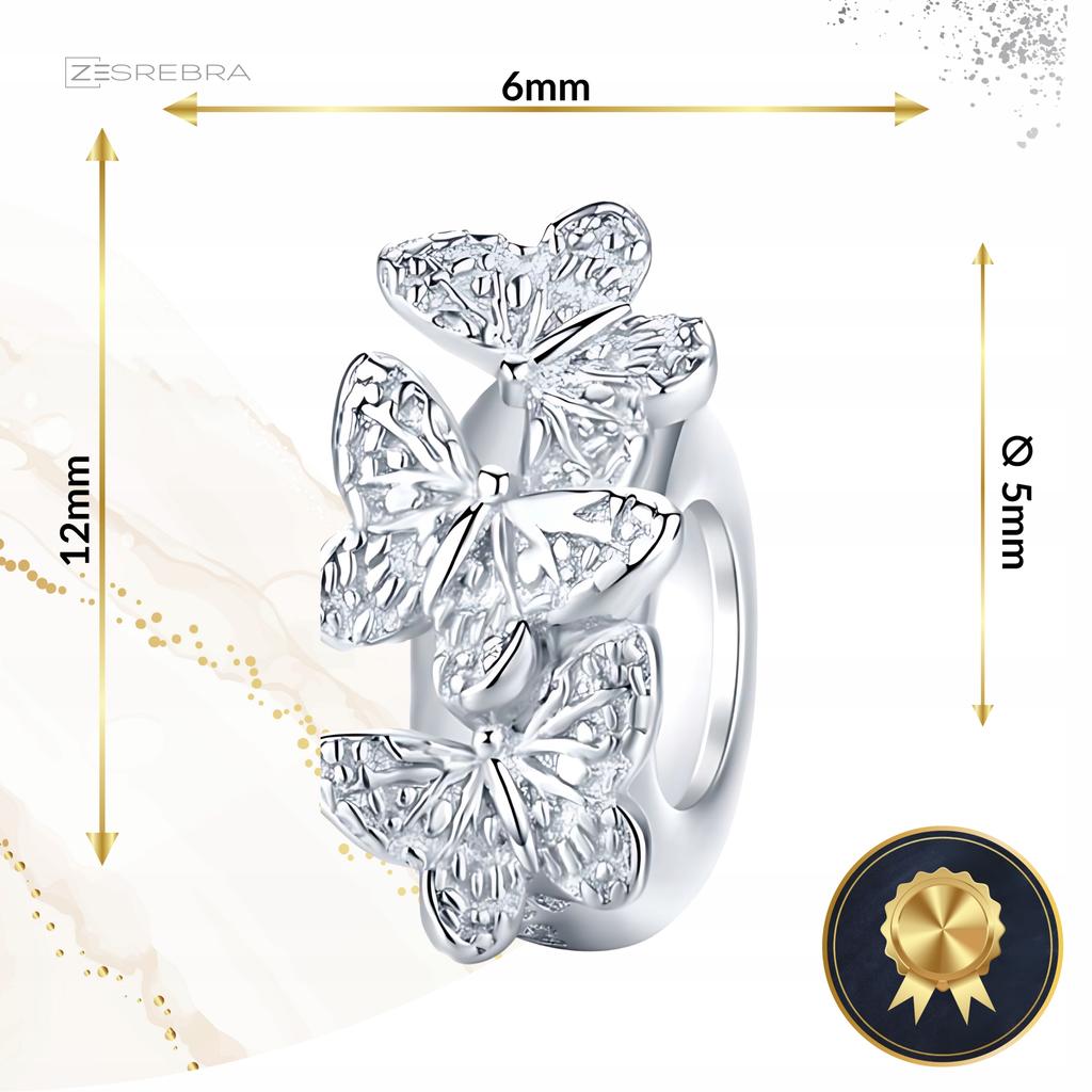 Butterfly Charms 925 Bead S925 Pendant Zircons Beads Butterfly