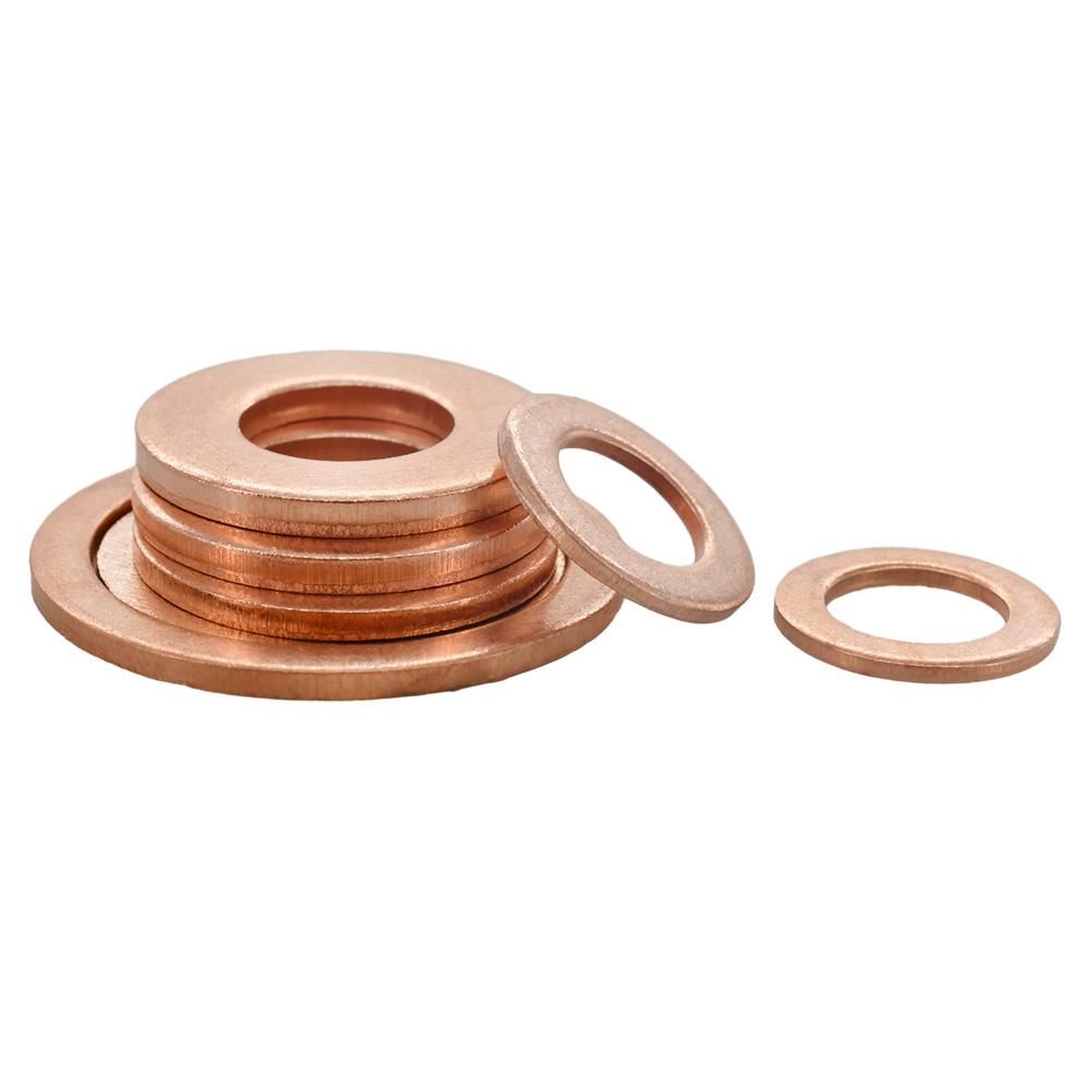 M5 M6 M8 M10 M12 M14 M16 M18 M20 M22 M24 Tappi Olio Solidi in Rame Puro Rondella Guarnizione O-Ring Spessori Piani di Tenuta Carter Motore Tappi Scarico Olio 3