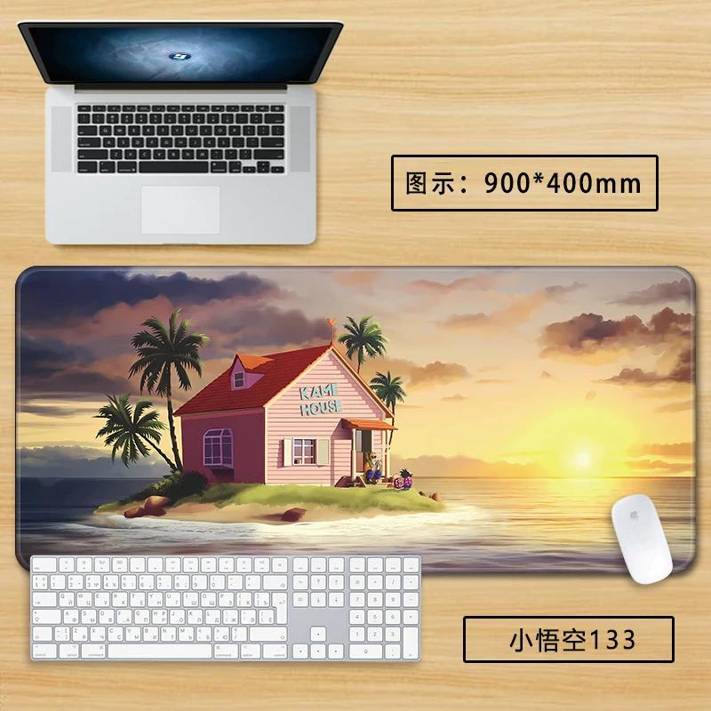 Neuer Schlichter Stil Son Goku Leder Mauspad Übergröße Animation Dragon Ball Kakarotto Kreative Computer Tastatur Büro Rutschfest Wasserdicht Tischmatte