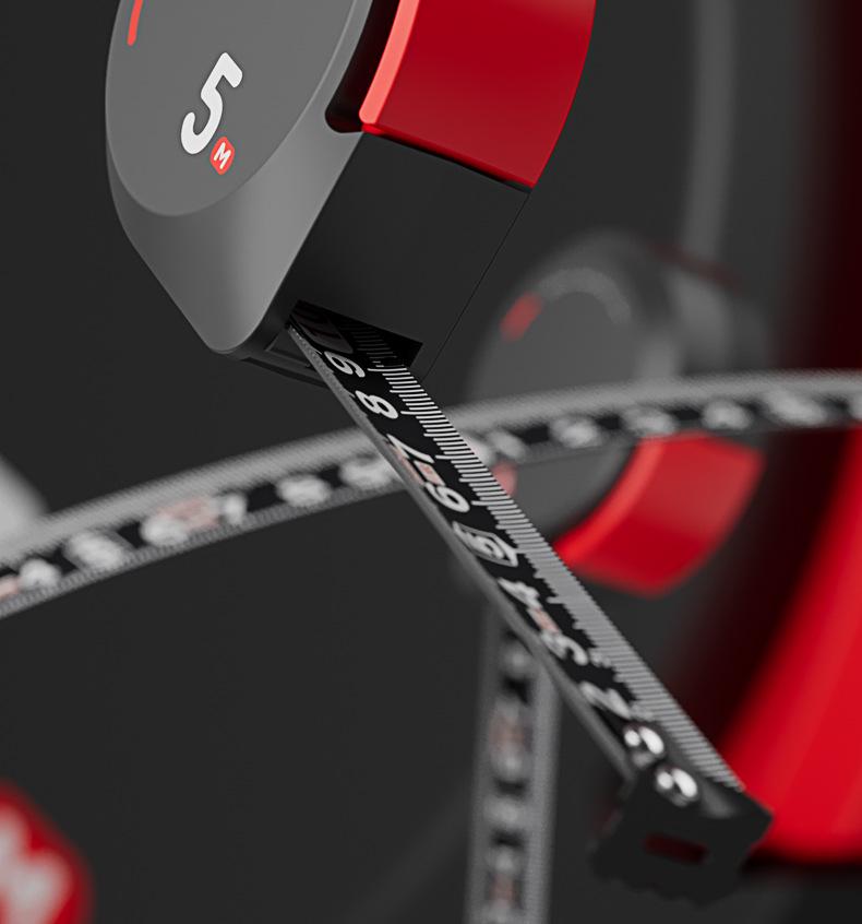 Bandă de măsurare de înaltă precizie rezistentă la uzură Green Forest - 3m/5m Mini, design anti-tăiere