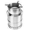 Wood Burning Camping Stove Stainless Steel Potable Backpacking Wood Stoves with Storage Bag for Tent Heating BBQ