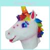 Funny Unicorn Horse Head Mask Latex Animal Costume For Holiday Celebrations