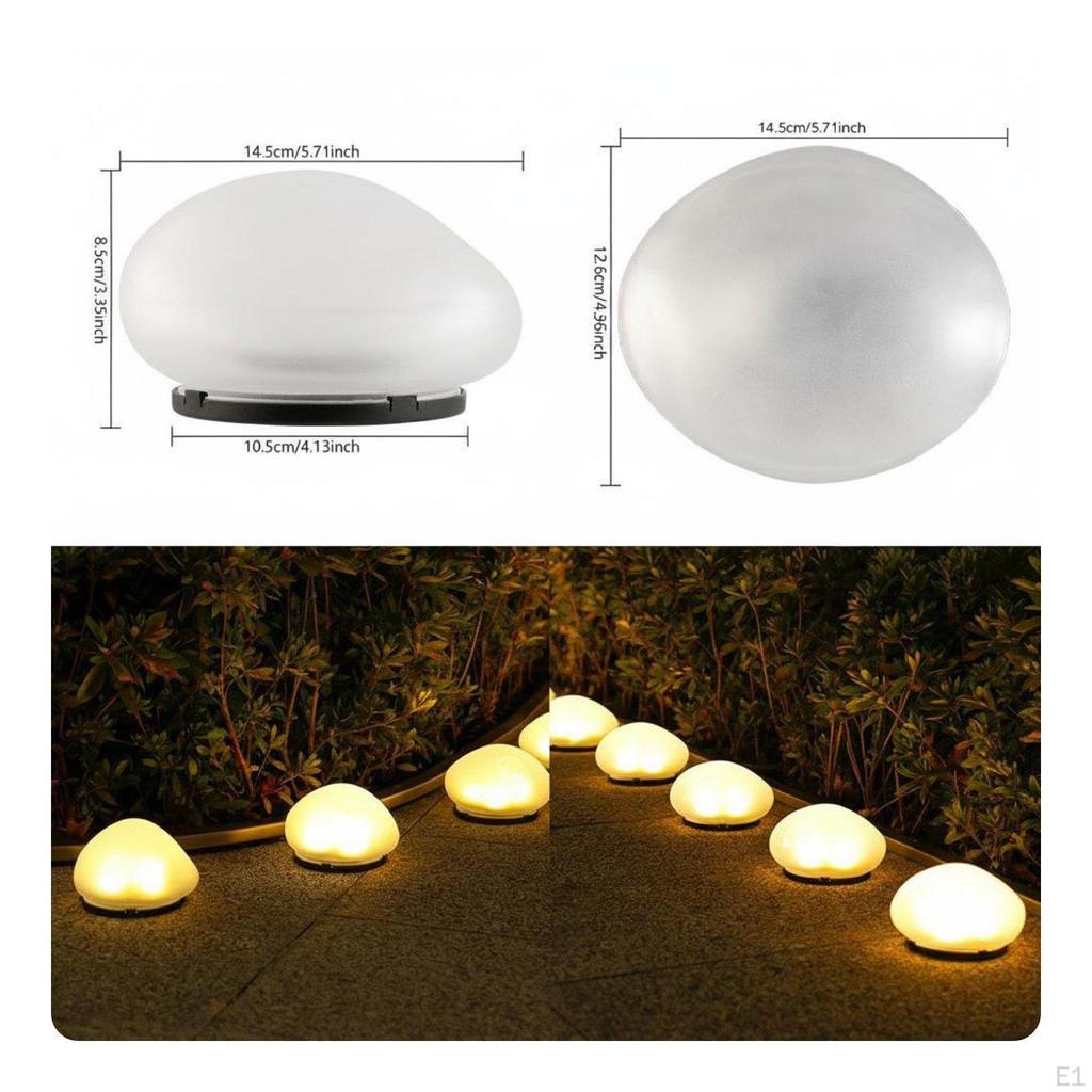 Solar-Kieselsteinlicht Wasserdichte Falsche Erdlampe Steinform Garten für Rasen, Hof, Terrasse