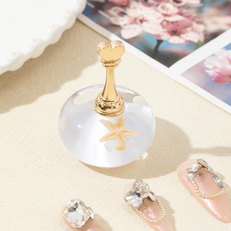 

Magnetic Nail Art Holder Resin Crystal Gradient Seabed Conch Shell Nail Practice Stand For Beginner Manicure Salon Diy Tool K