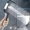 High Pressure Large Panel Shower Head Square 13CM Bathroom Shower Head Filter Element 3 Mode Bathroom Shower Tool Home Shower