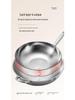 Non-stick 304 Stainless Steel Hammered Wok for Gas and Induction Cooktops