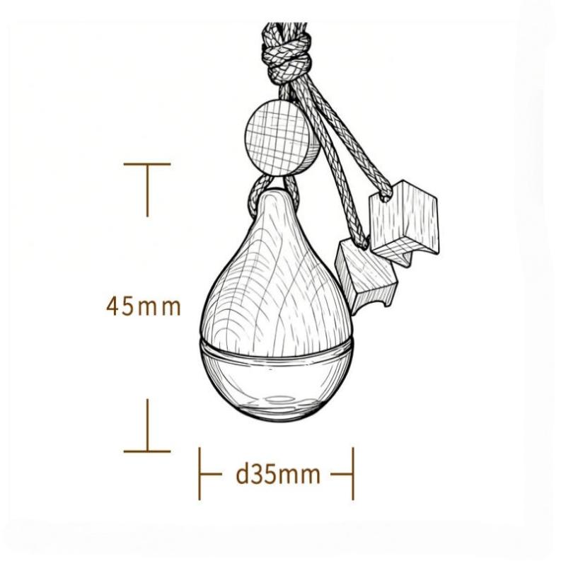 1/2/4Pcs Refillable Car Essential Oil Diffuser Bottle 6Ml Empty Car Air Freshener Pendant Perfume Glass Bottle With Wooden Caps