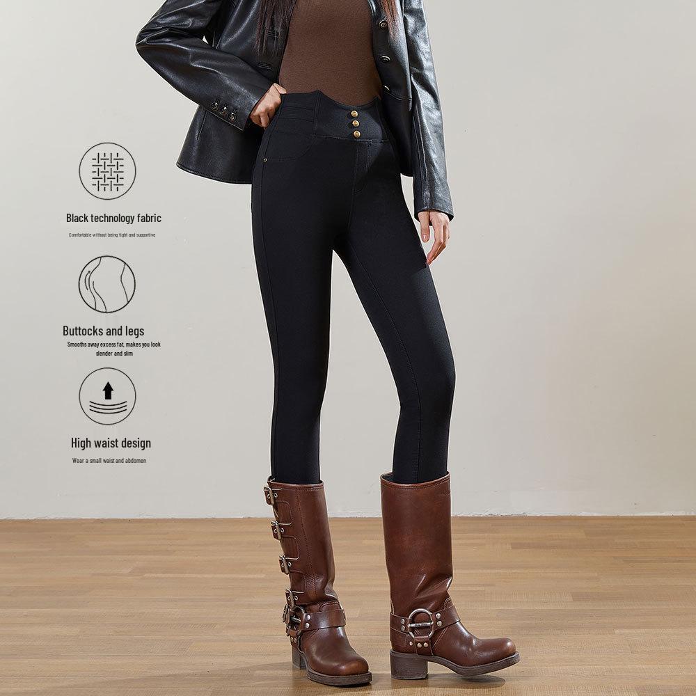 Cotton Avocado Slimming Pencil Pants - Women's Long Casual Leggings for Autumn/Winter 2024