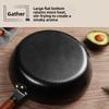 Wooden Handle Hammered Iron Wok Non Stick Steak Cooking Pot Thickened Frying Pan  Restaurant
